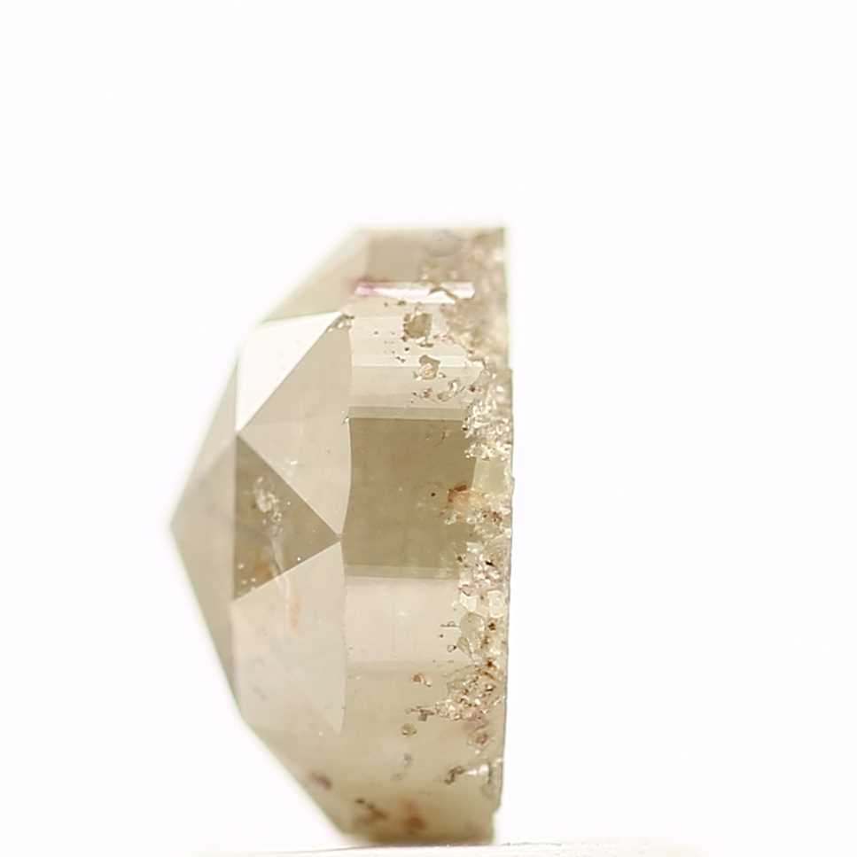 1.21 Carat Gray Oval Rose Cut Natural Loose Diamond 6.85 MM