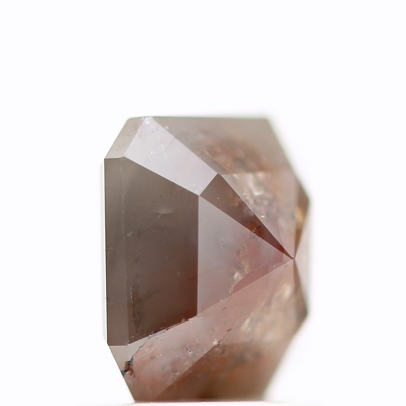 1.37 Carat 6.31 MM Natural Emerald Cut Fancy Gray Red Loose Diamond - Blackdiamond