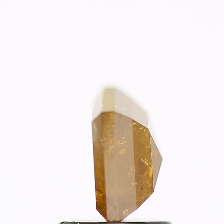 1.44 Carat Natural Fancy Yellow Kite Salt and Pepper Diamond 8.7 MM