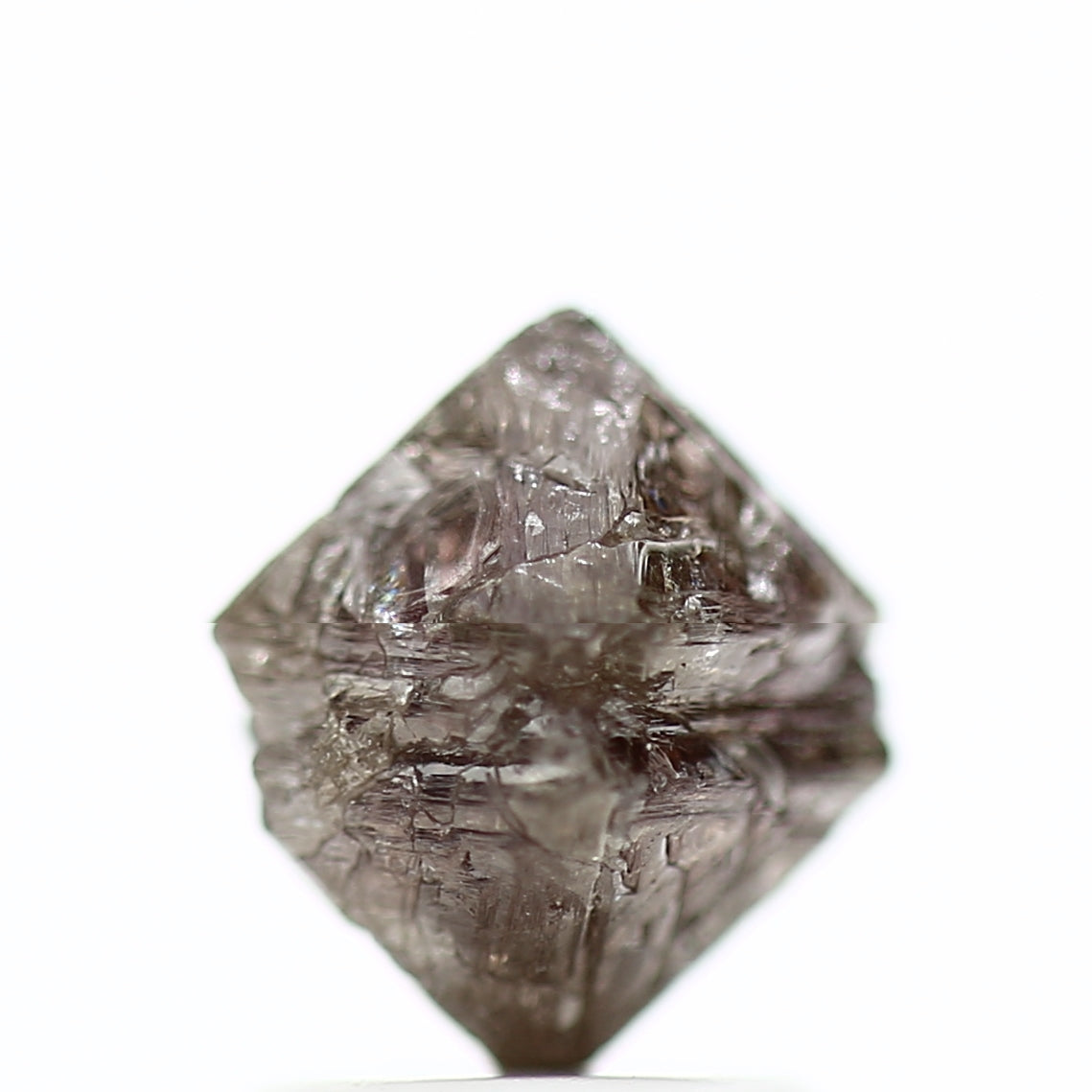 2 Carat Stunning Purple Pink Octahedron Rough Diamond 7.50 MM - Blackdiamond