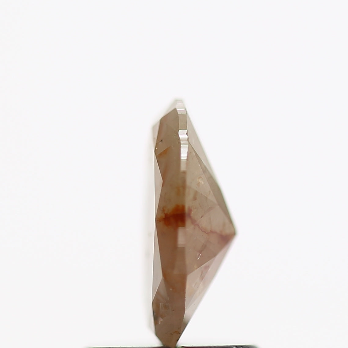 0.84 Carat Oval Brilliant Cut Orange Rustic Diamond 8 MM