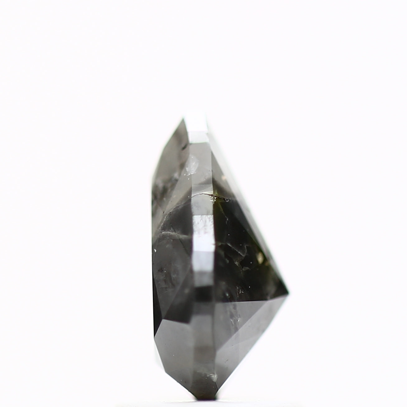 1.48 Carat Natural Gray Diamond For Pear Diamond Solitaire Necklace