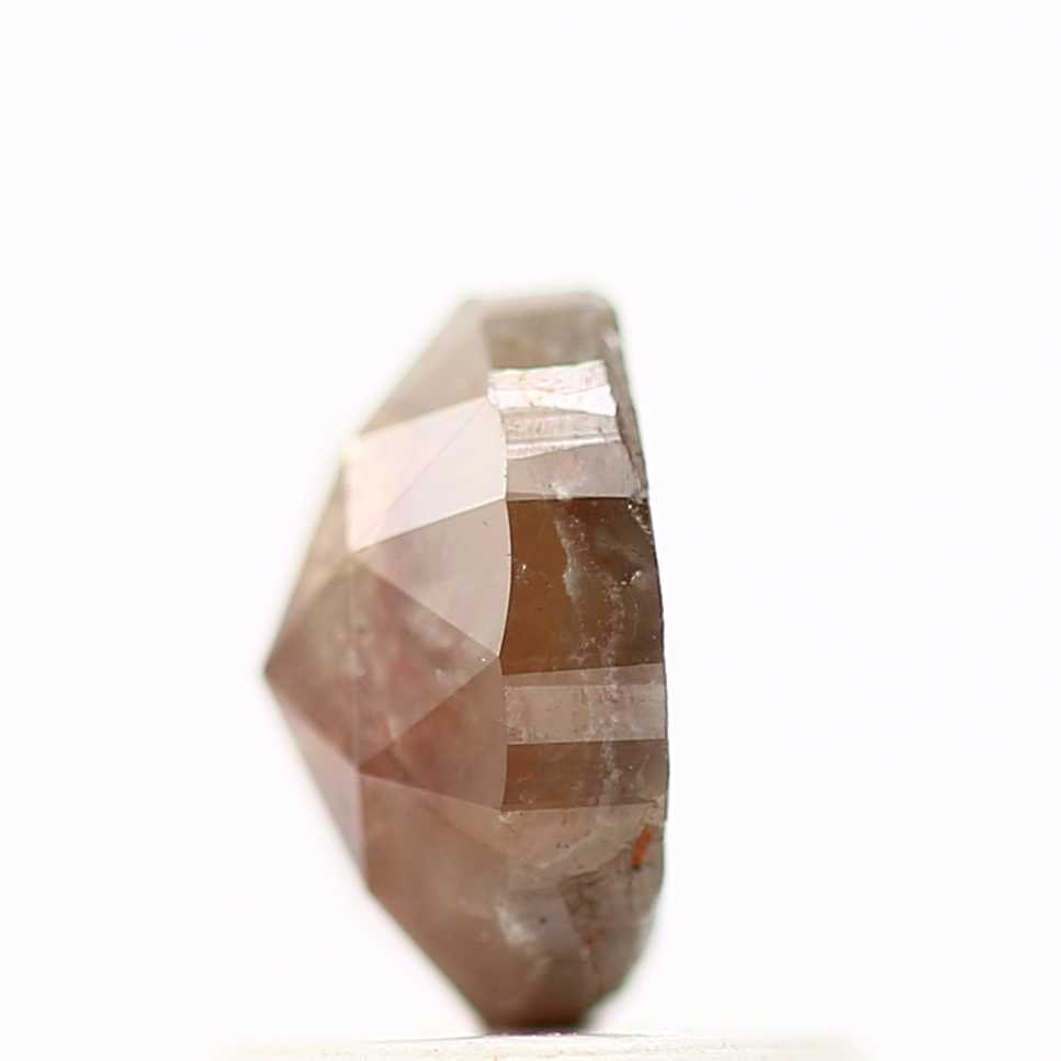 0.94 Carat Orange Oval Rose Cut Natural Loose Diamond 6.22 MM