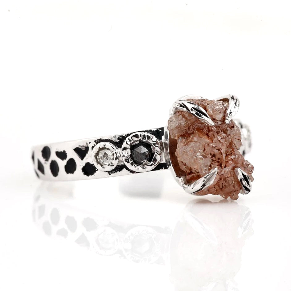 uncut loose diamond ring