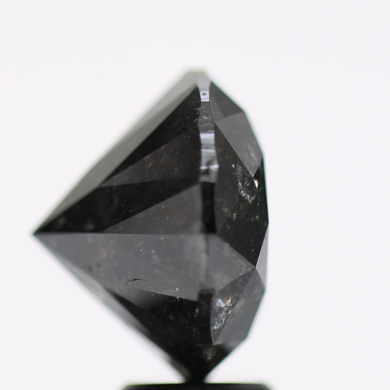 7.58 Carat Fancy Black Round Brilliant Diamond GIA Certified