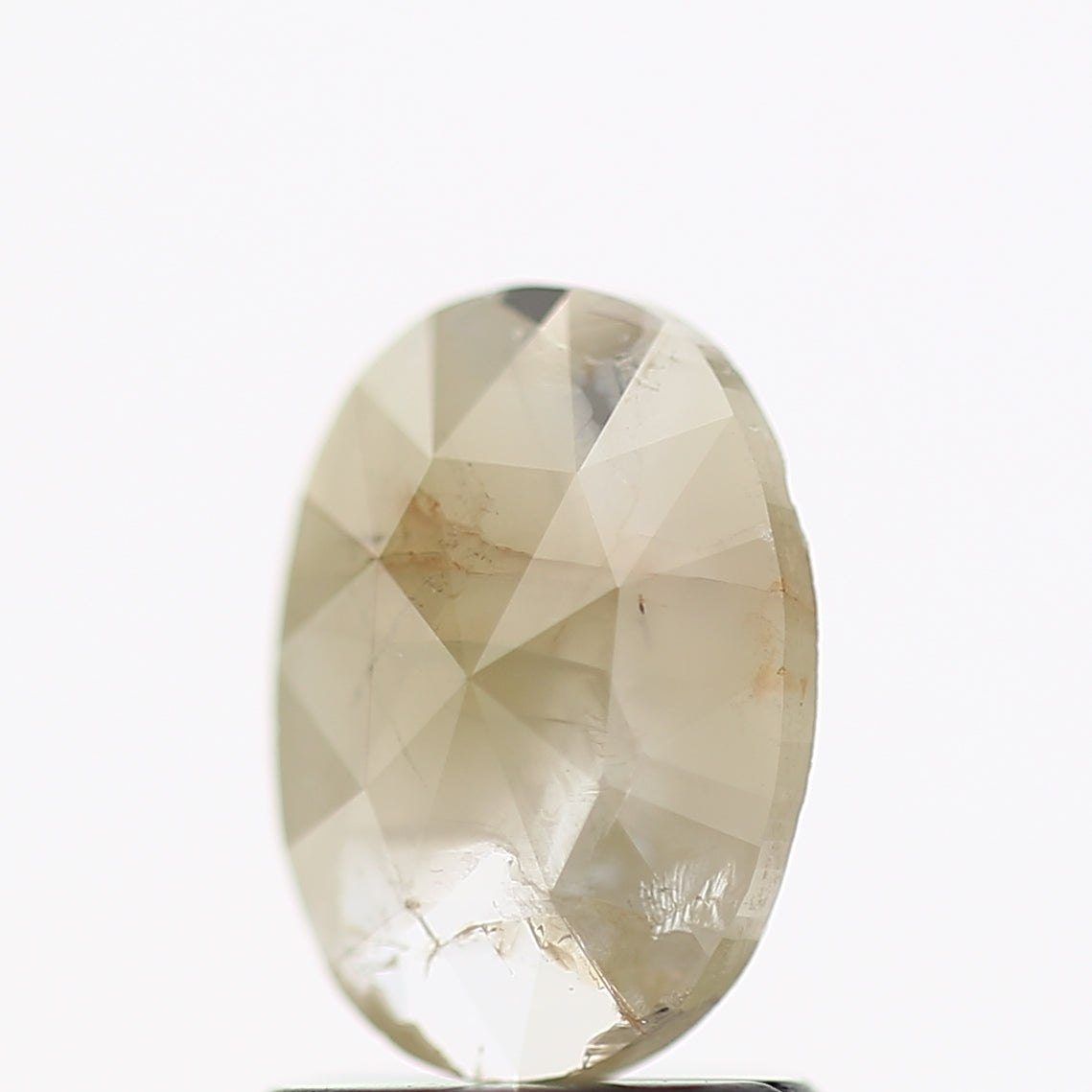 0.87 Carat Natural Oval Cut Salt and Pepper Diamond 8.1 MM