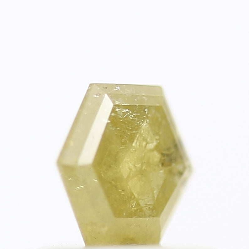 0.46 Carat Natural Yellow Hexagon Salt And Pepper Diamond 5.60 MM