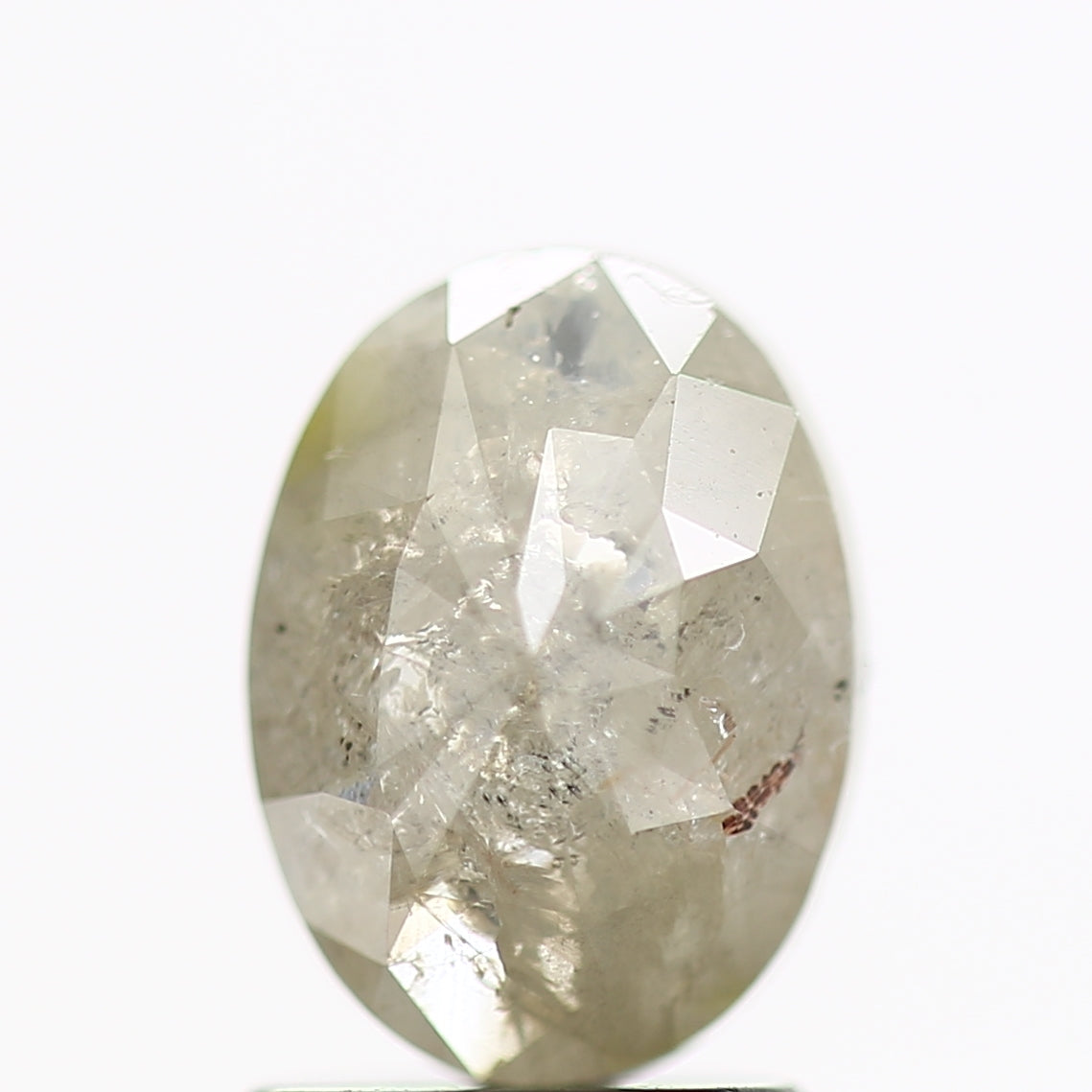 1.28 Carat Salt and Pepper Diamond Oval Gray Natural Loose Diamond 8.20 MM