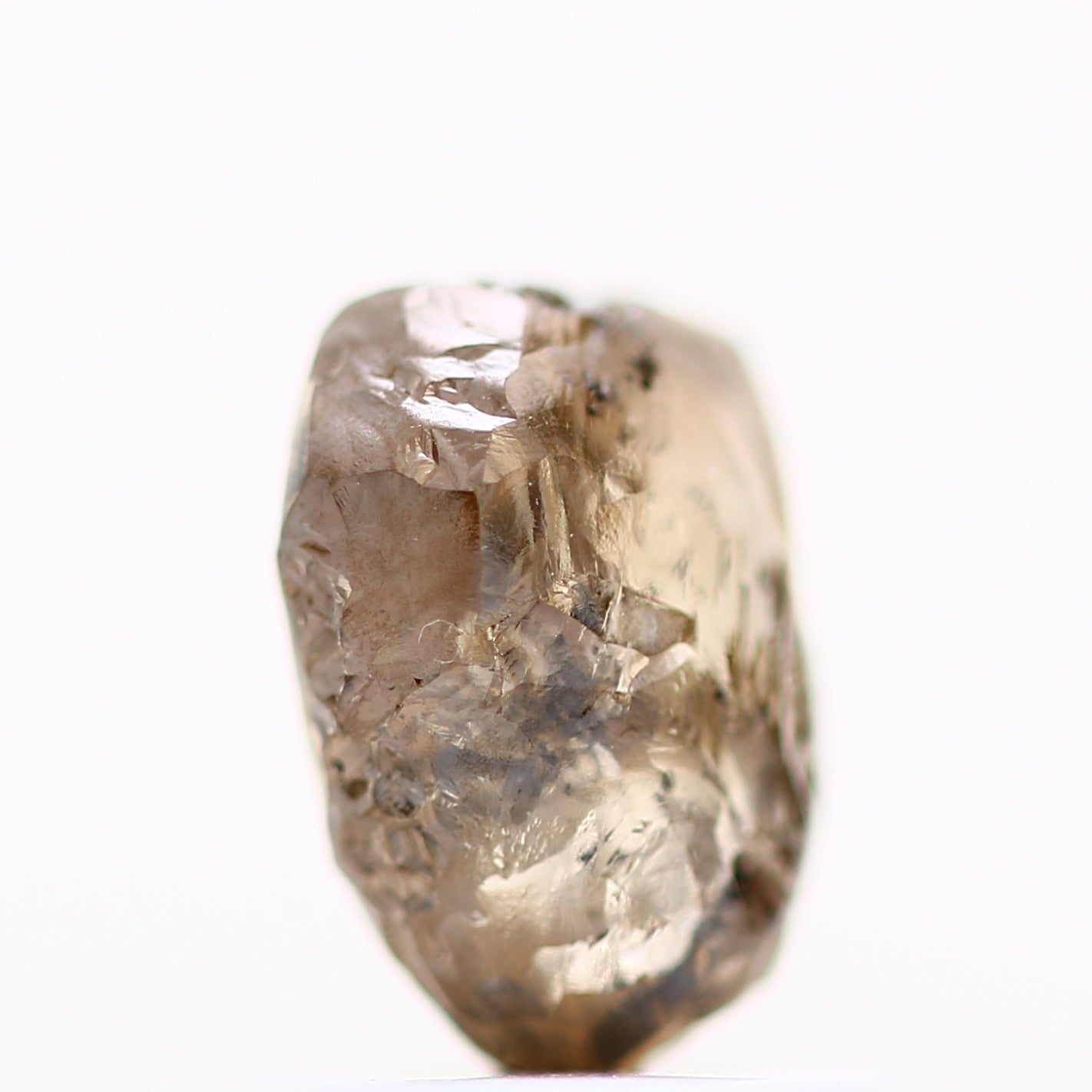 1.21 Carat Natural Fancy Cognac Brown Crystal Rough Diamond 7.15 MM - Blackdiamond