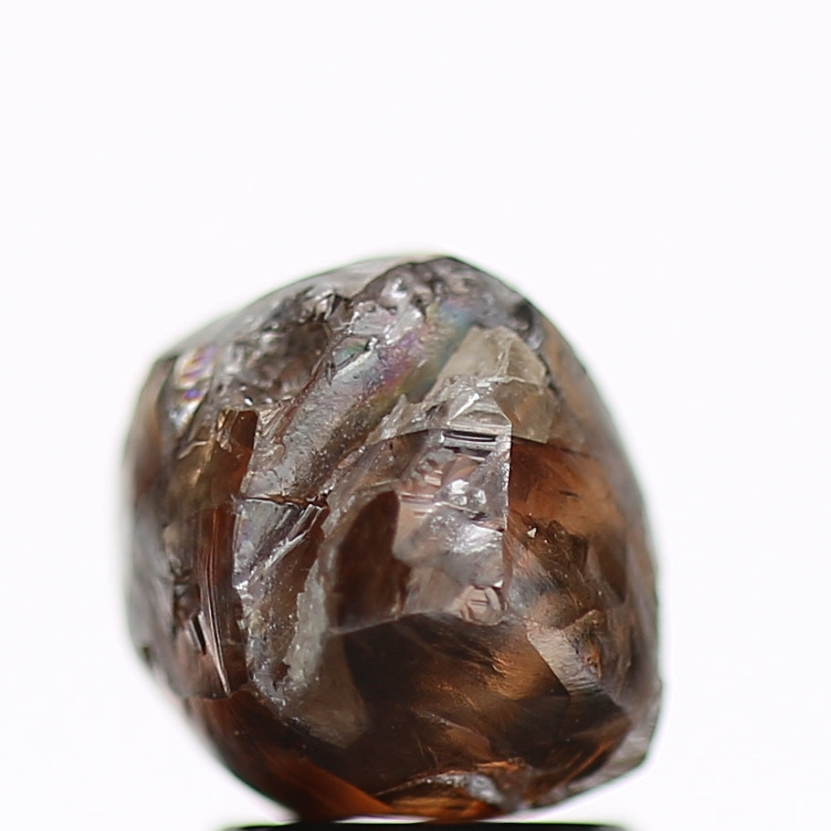 3.94 Carat Natural Fancy Cognac Brown Rough Diamond 7.74 MM