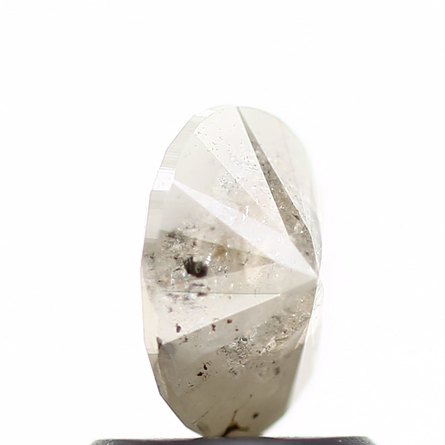 0.80 Carat Natural Milky Gray Oval Salt Pepper Diamond 6.60 MM