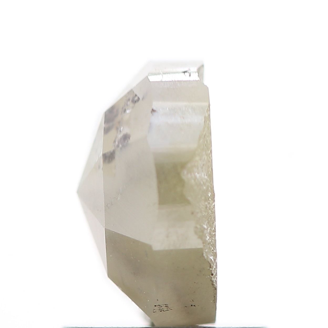 1.21 Carat Salt and Pepper Rose Cut Oval Diamond 7 MM