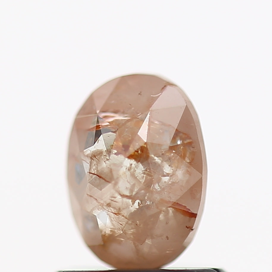 0.85 Carat Natural Rustic Oval Salt and Pepper Diamond 6.4 MM