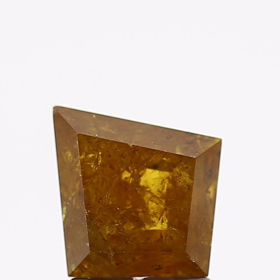 1.44 Carat Natural Fancy Yellow Kite Salt and Pepper Diamond 9.1 MM