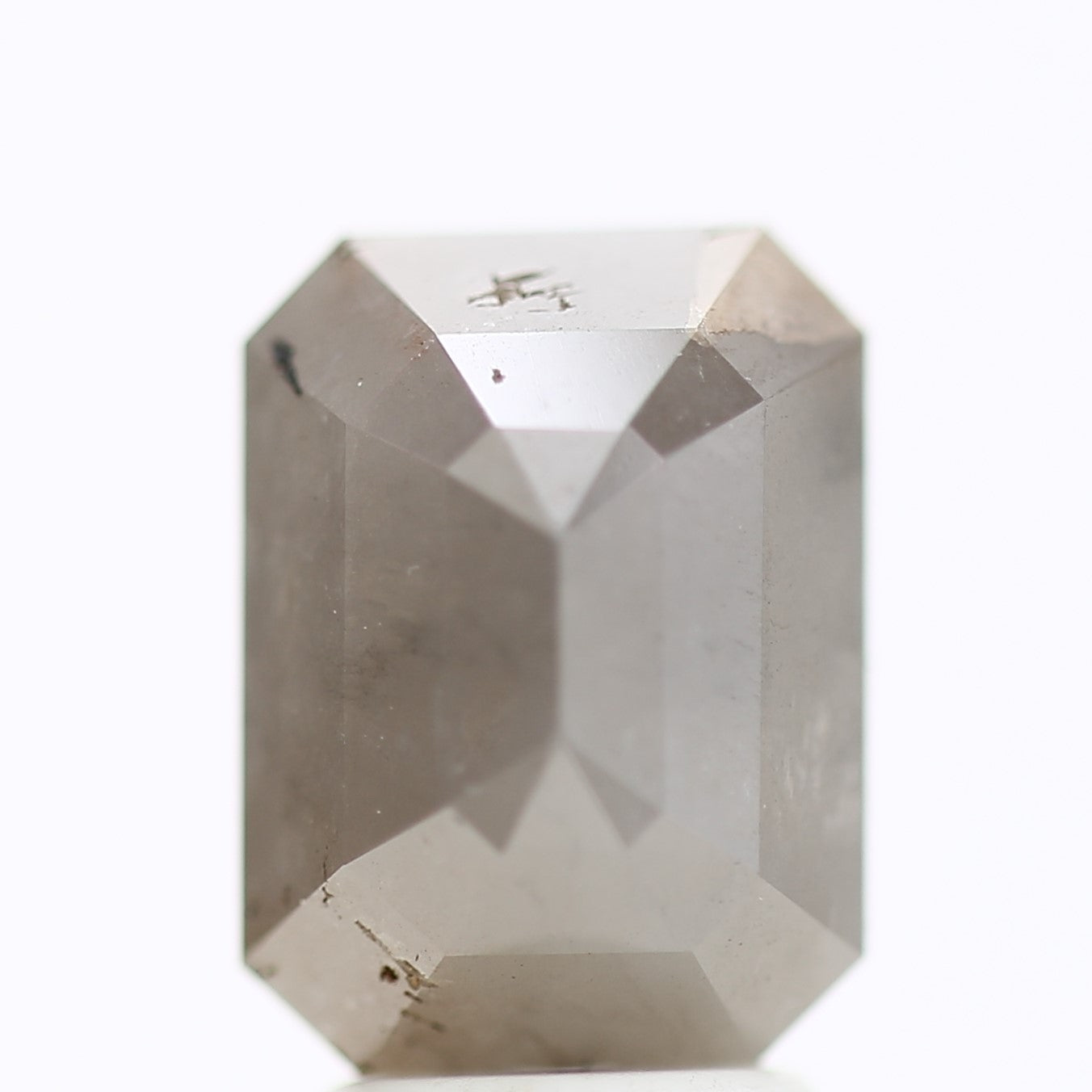 3.78 Carat Natural Emerald Loose Gray Salt And Pepper Diamond 9.94 MM