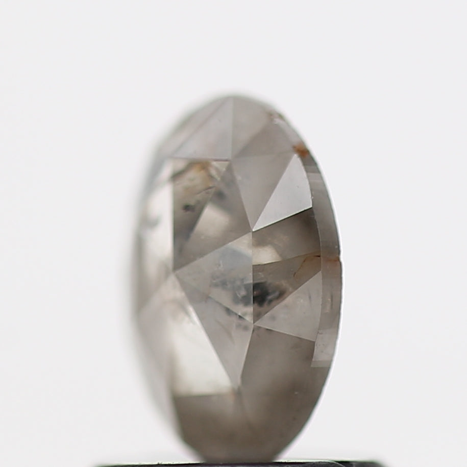 0.55 Carat Oval Cut Natural Pepper And Salt Diamond 6.30 MM