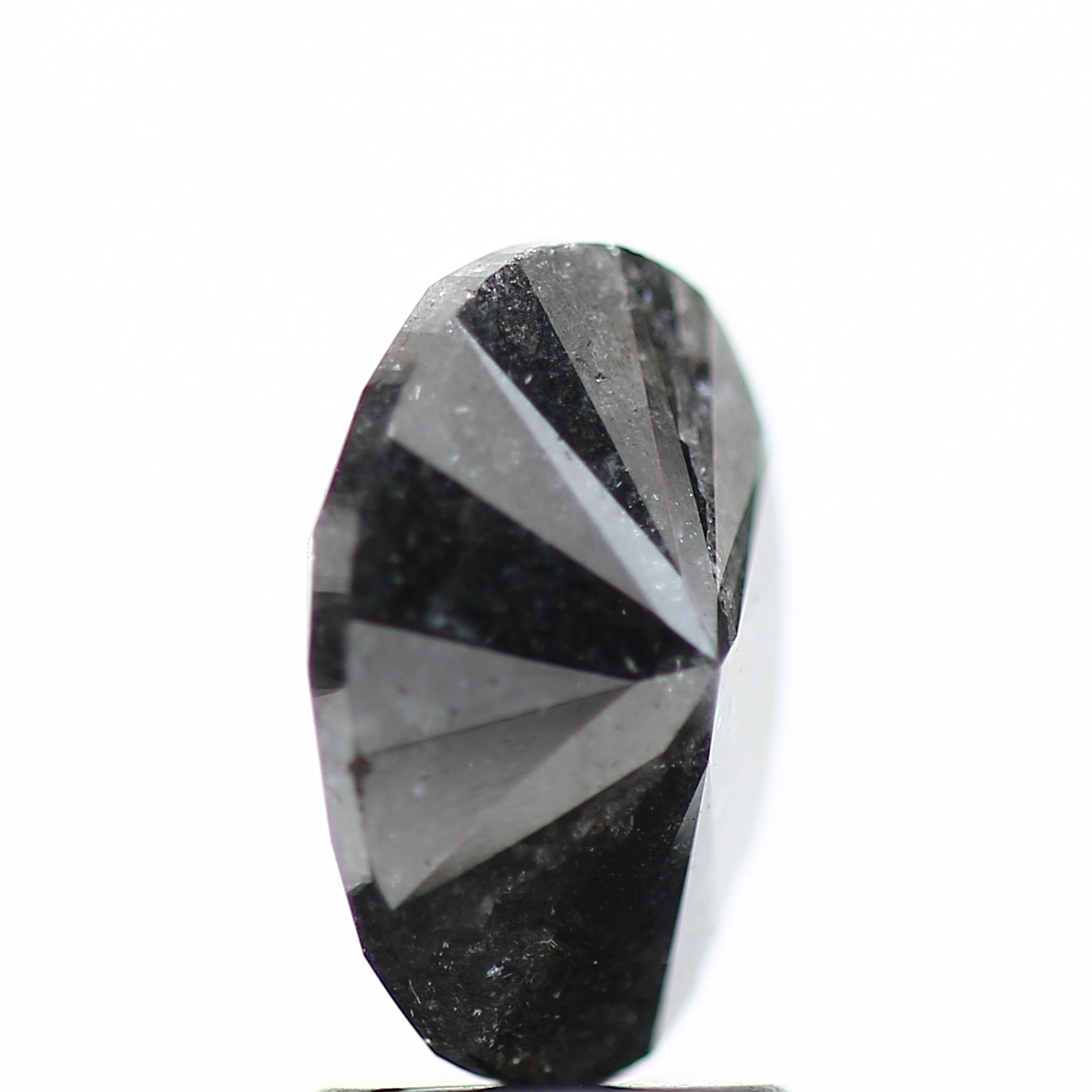 2.28 Carat Oval Brilliant Cut Salt and Pepper Diamond 9.84 MM