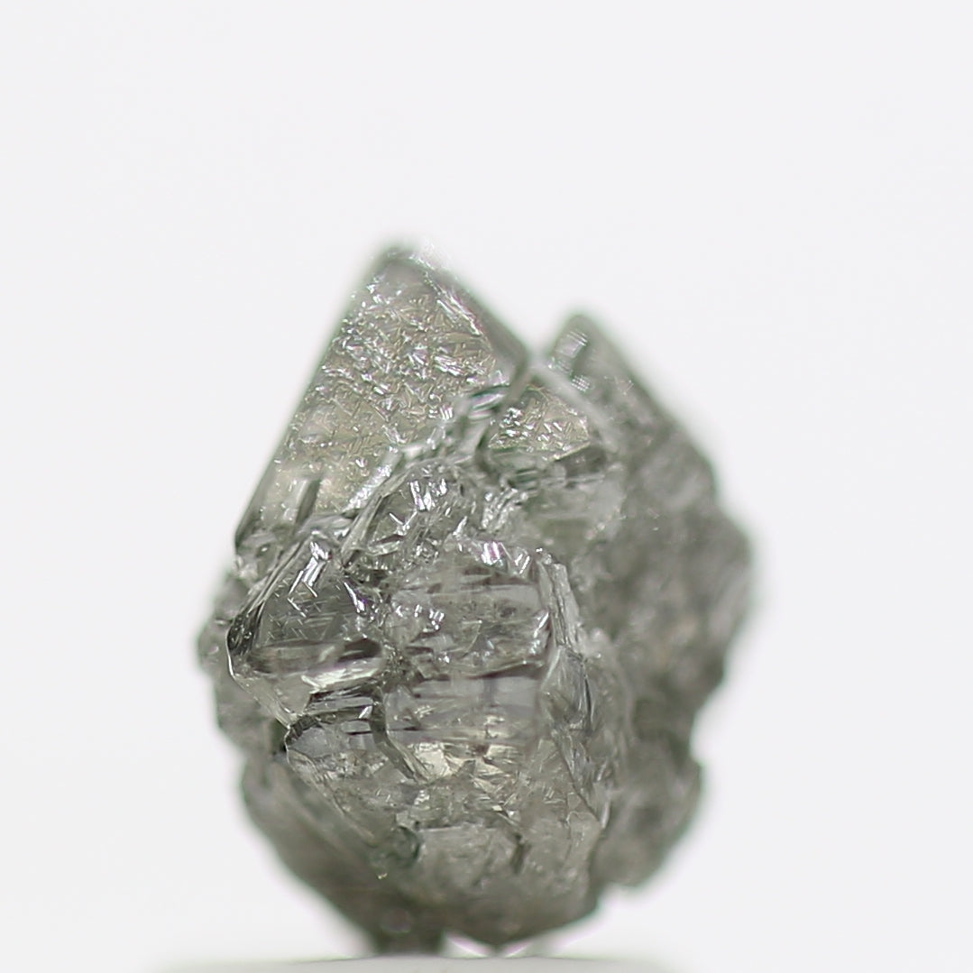 2.09 Carat Octahedron Diamond Gray Rough Crystal Diamond 6.35 MM - Blackdiamond