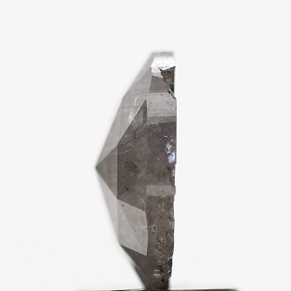0.89 Carat Oval Elongated Salt and Pepper Natural Diamond 8.10 MM