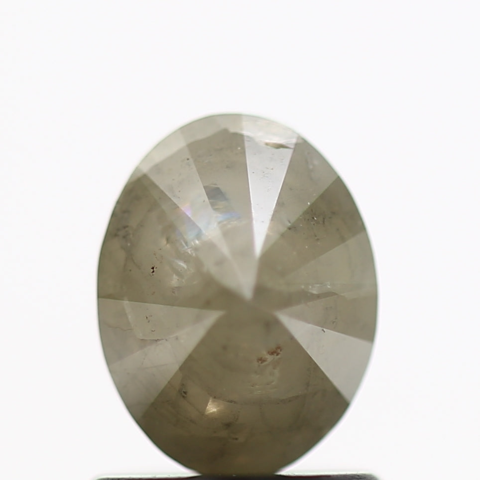 1.07 Carat Natural Salt and Pepper Oval Cut Diamond 7.1 MM