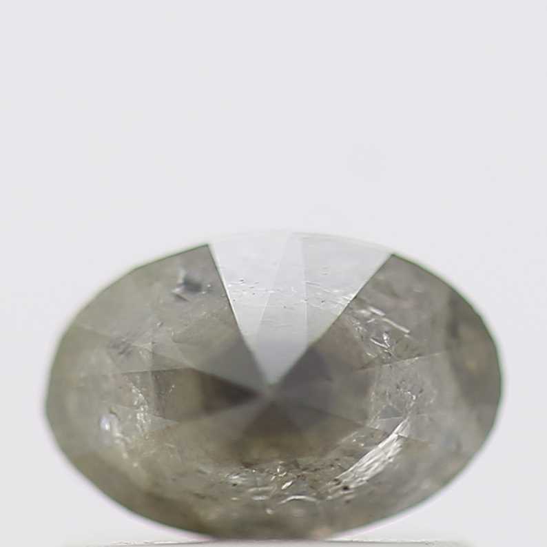 Oval Diamond Cut 0.74 Carat Gray Natural Loose Diamond 6.25 MM
