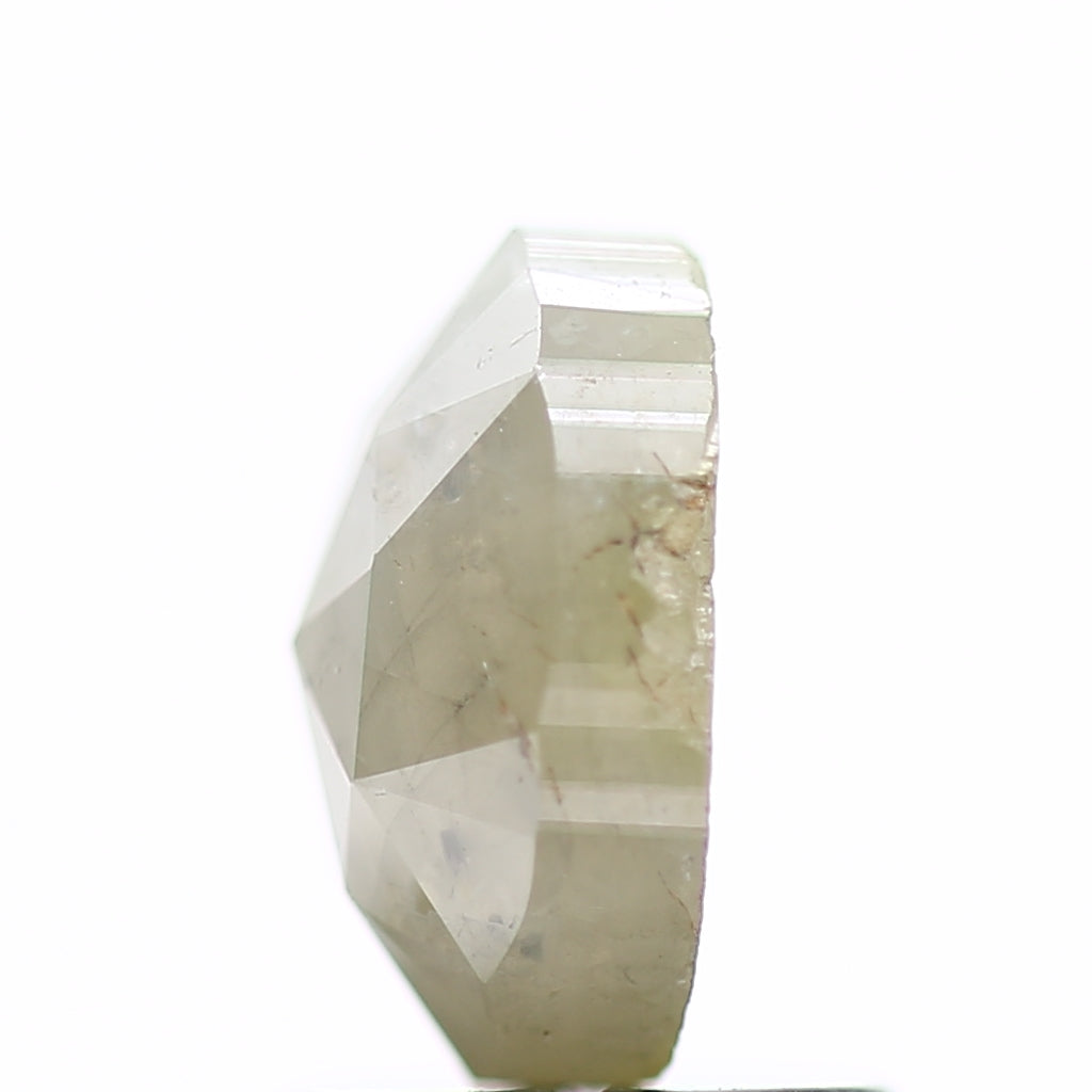 1.39 Carat Natural Salt and Pepper Oval Rose Cut Diamond 7.80 MM