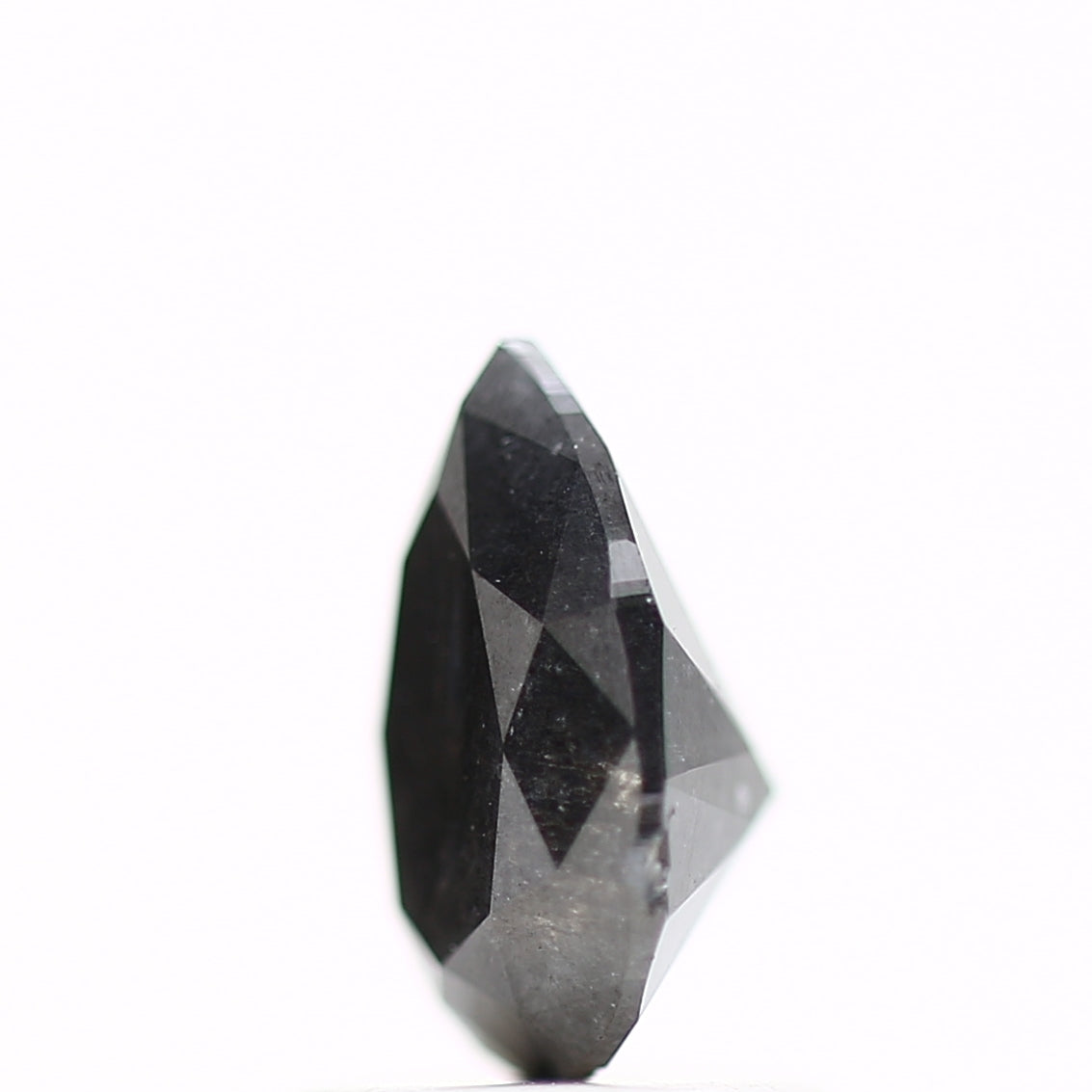 1.04 Carat Fancy Black Pear Salt and Pepper Diamond 7.77 MM