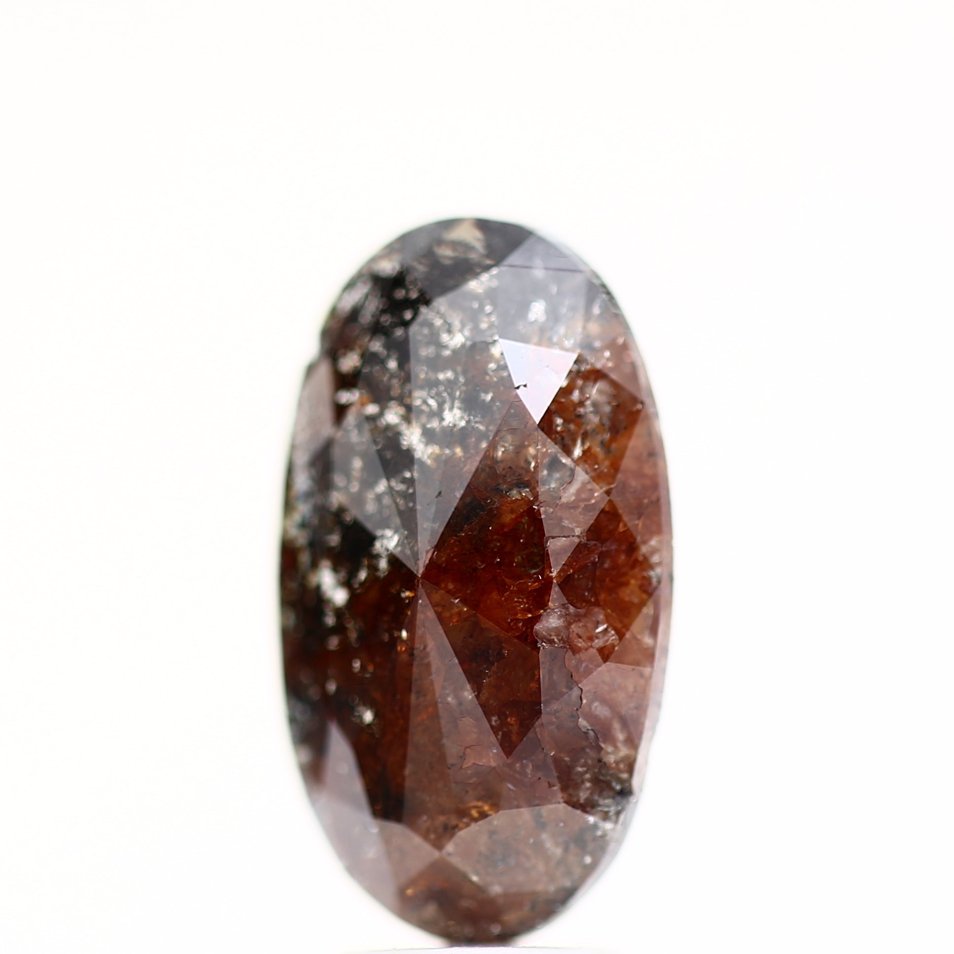 3 Carat Elongated Oval Red Salt and Pepper Diamond 14.22 MM