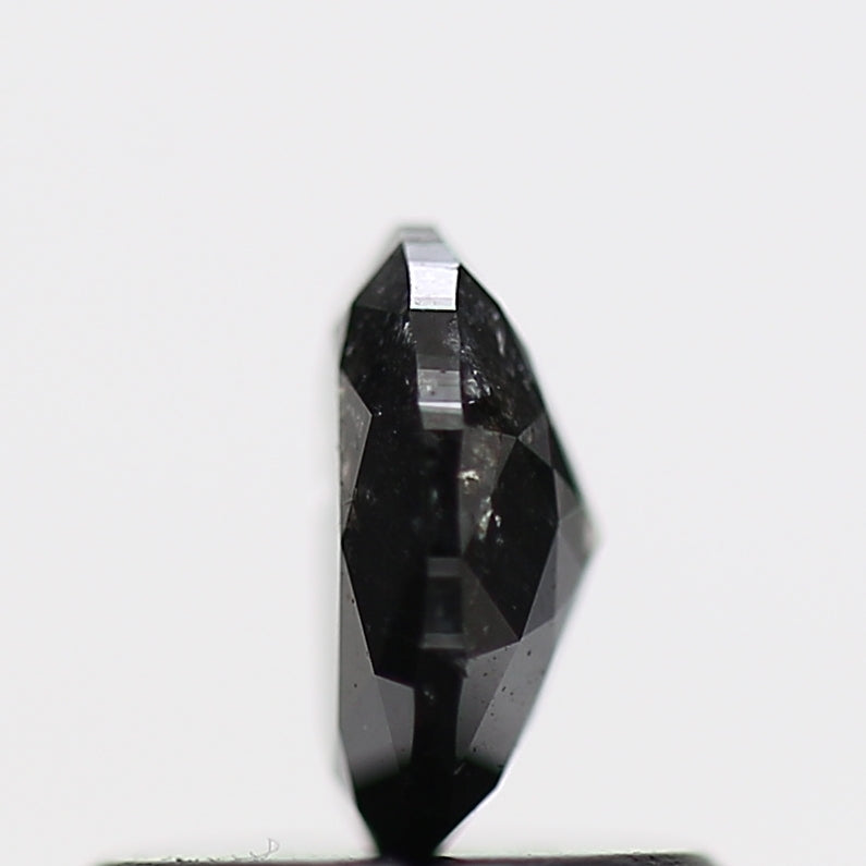 0.48 Carat Black Oval Double Rose Cut Natural Diamond 5.70 MM