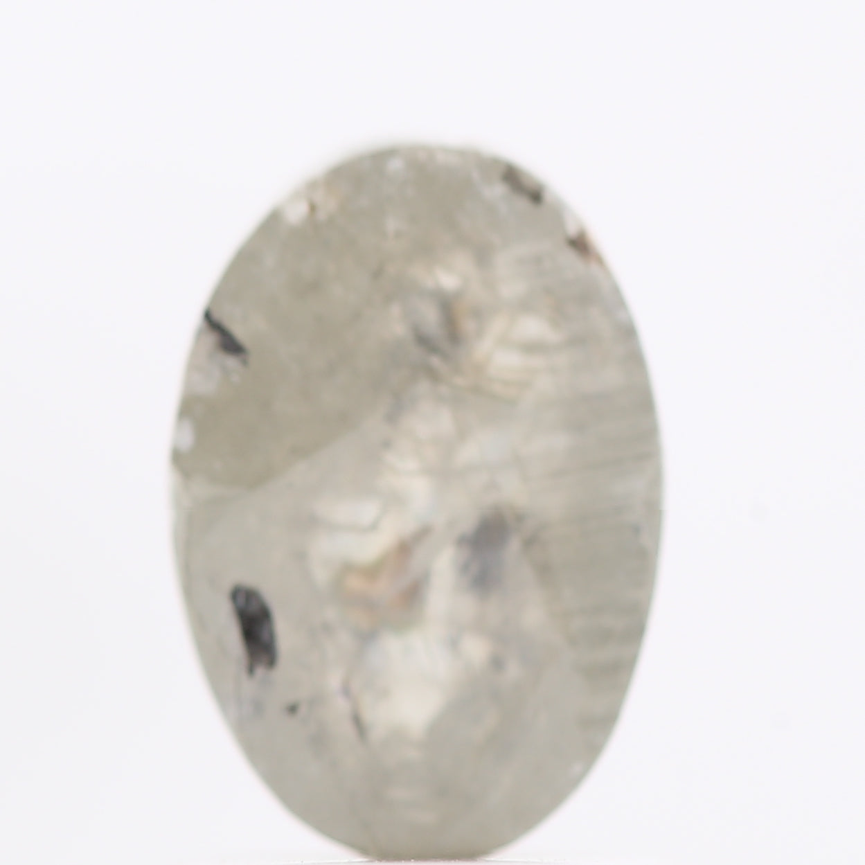 1.10 Carat Oval Rose Cut Salt and Pepper Diamond 7.60 MM