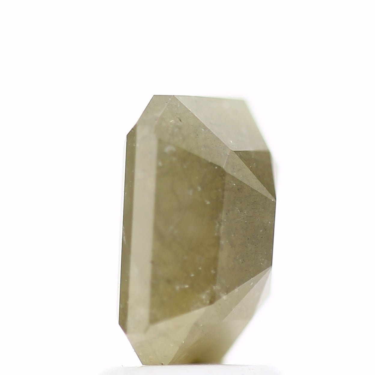 2.57 Carat 8.56 MM Natural Gray Rustic Emerald Loose Diamond - Blackdiamond