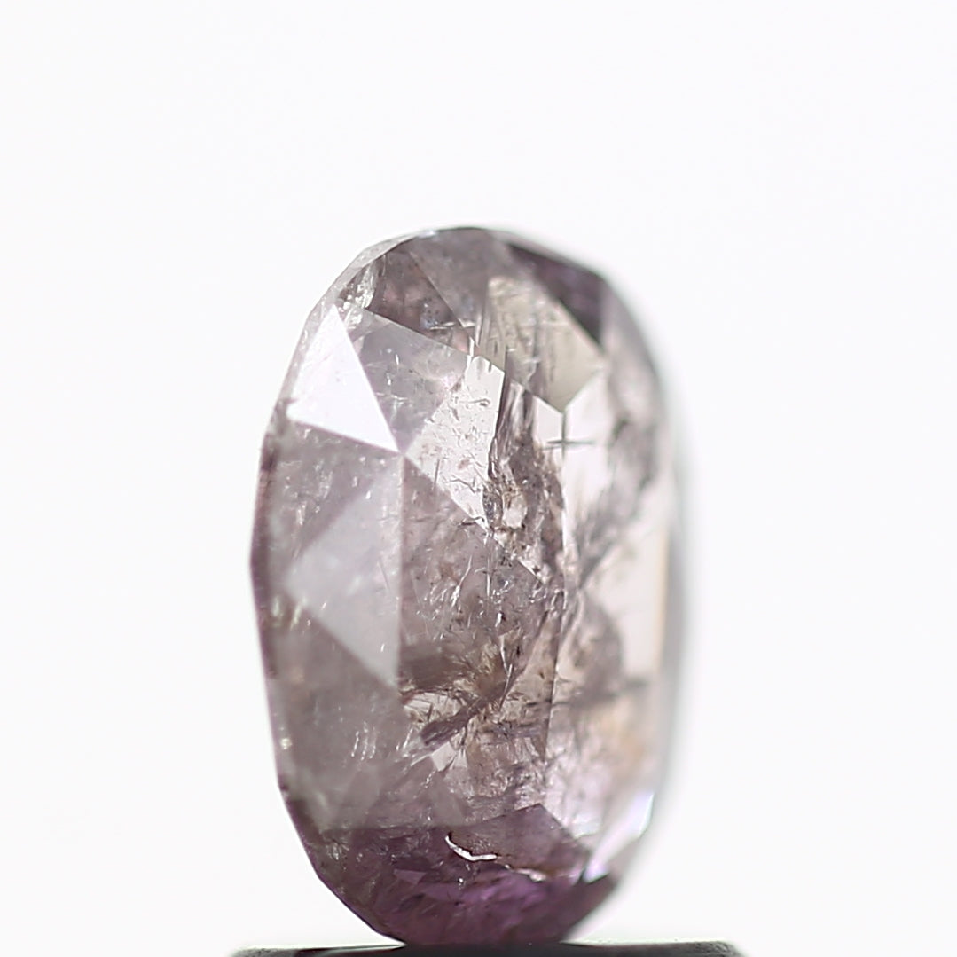 0.98 Carat Oval Pink Salt and Pepper Diamond 8 MM