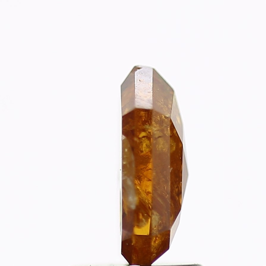 1.17 Carat Elongated Shield Salt and Pepper Diamond Yellow 8.12 MM