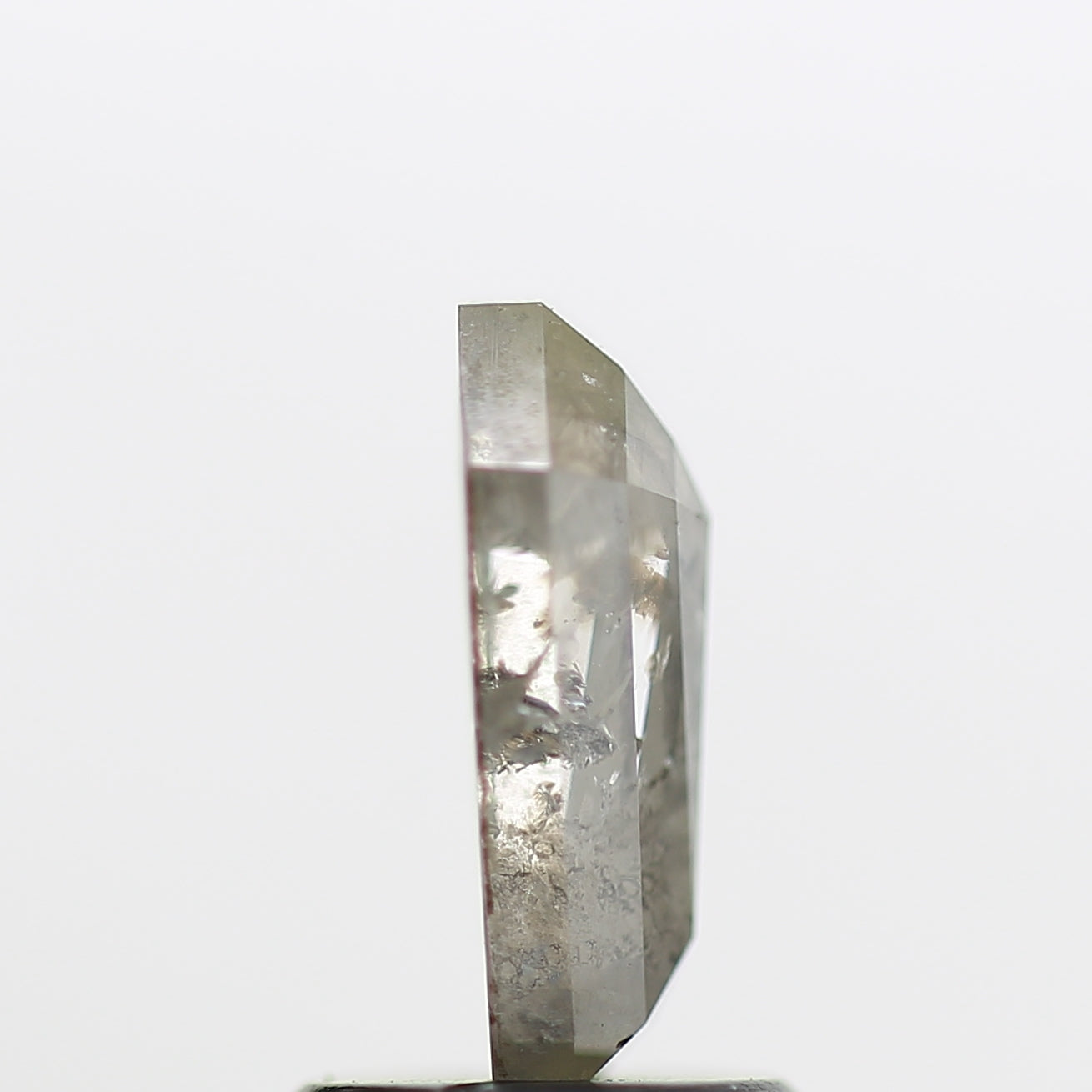 1.20 Carat 8.80 MM Gray Coffin Cut Salt and Pepper Diamond