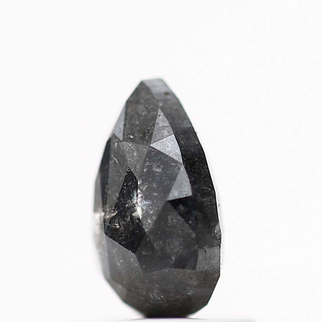 1 Carat Salt and Pepper Diamond Pear 7.30 MM