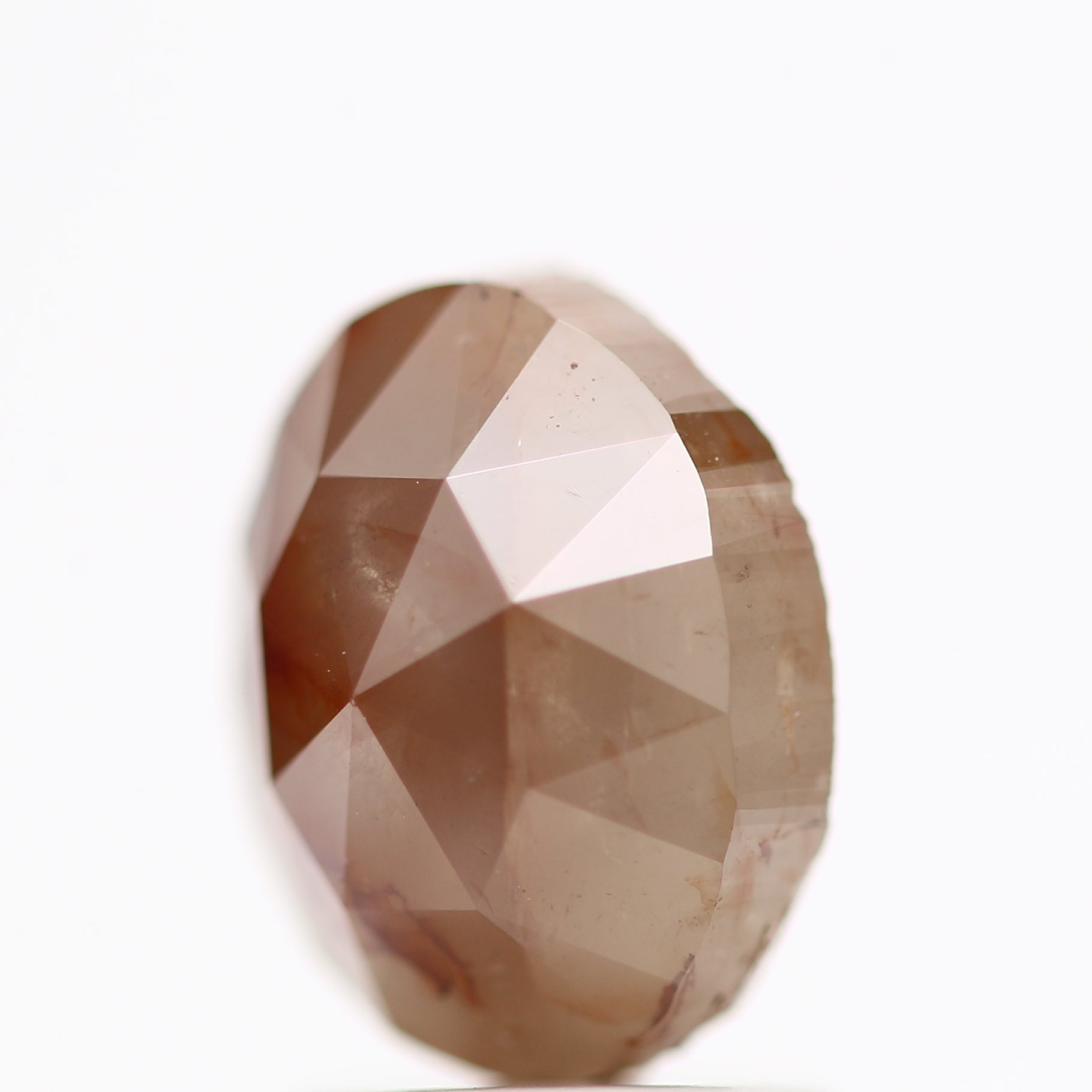 1.76 Carat Natural Orange Rose Cut Oval Loose Diamond 8.06 MM