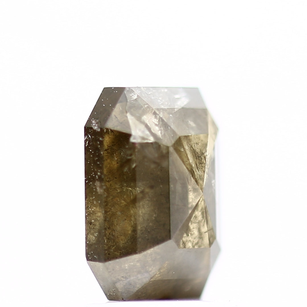 1.54 Carat 7.2 MM Natural Fancy Yellow Emerald Salt and Pepper Diamond - Blackdiamond