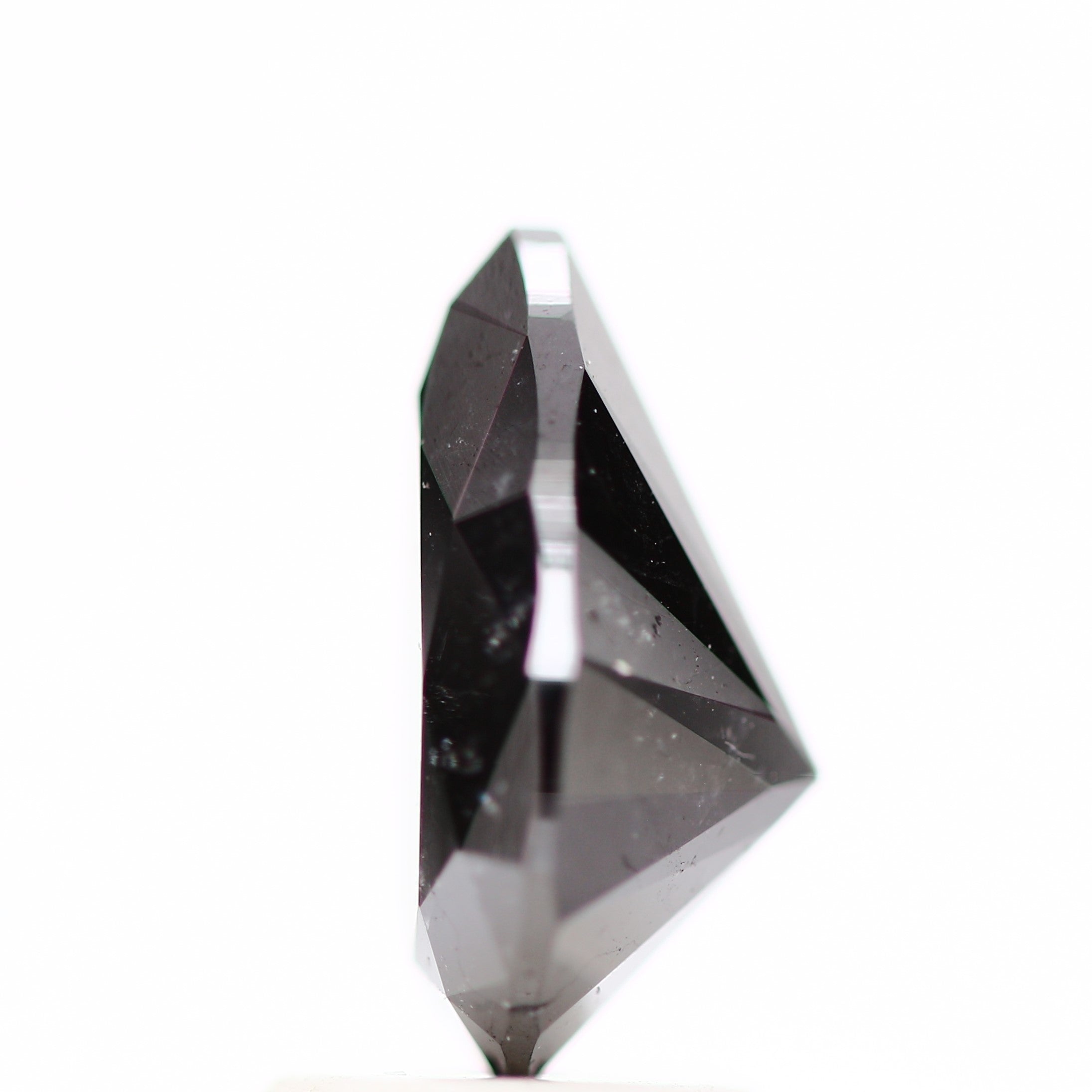 2.16 Carat Natural Black Pear Shape Salt and Pepper Diamond