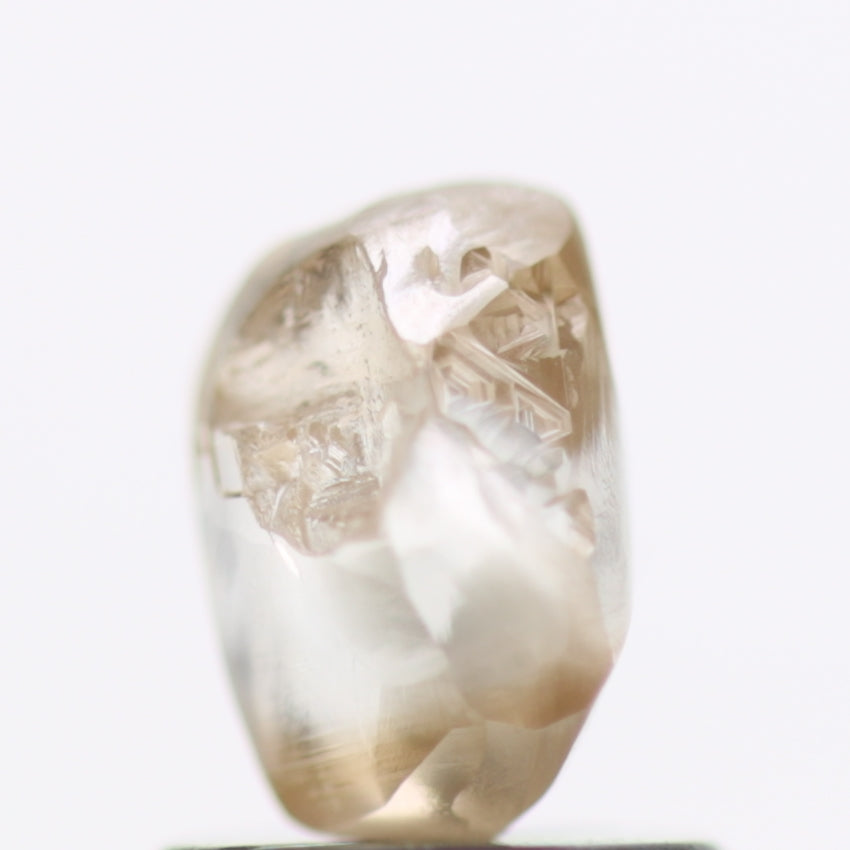 1.25 Carat Fancy Champagne Brown Diamonds Rough Natural 6.53 MM