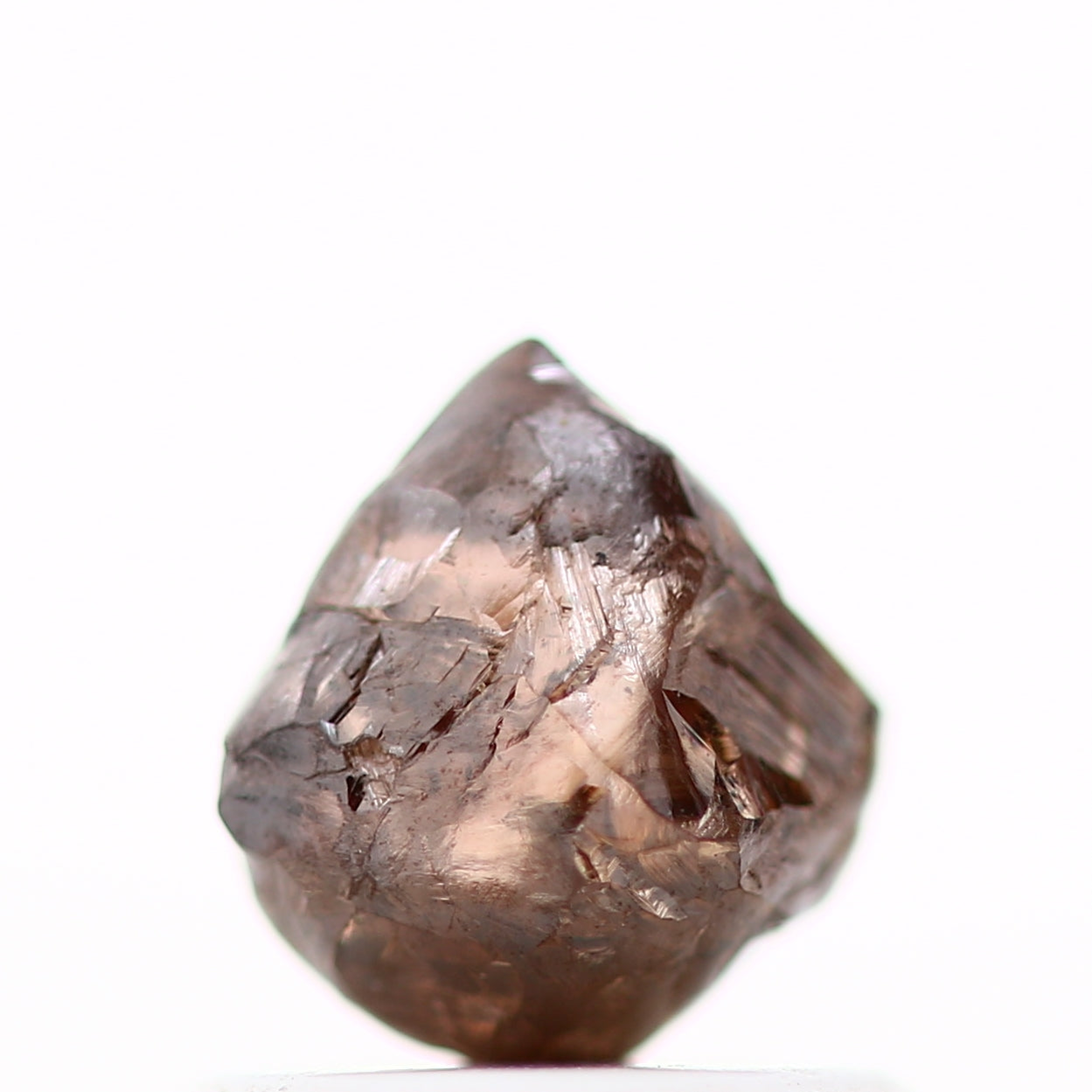 0.80 Carat Cognac Brown Octahedron Raw Natural Rough Diamond 5 MM - Blackdiamond