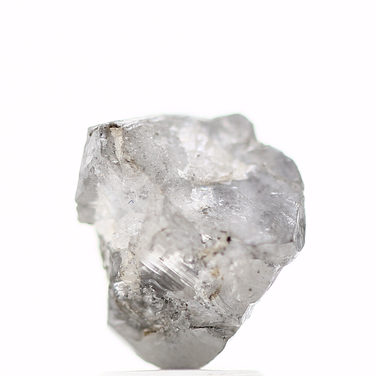 3.33 Carat Natural Gray Crystal Raw Rough Diamond 9.24 MM - Blackdiamond
