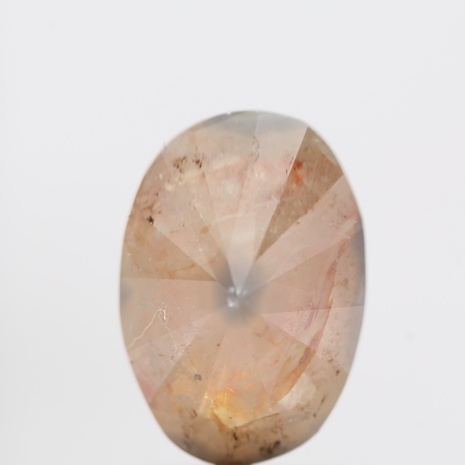 1.57 Carat Natural Oval Cut Orange Rustic Diamond 8.90 MM