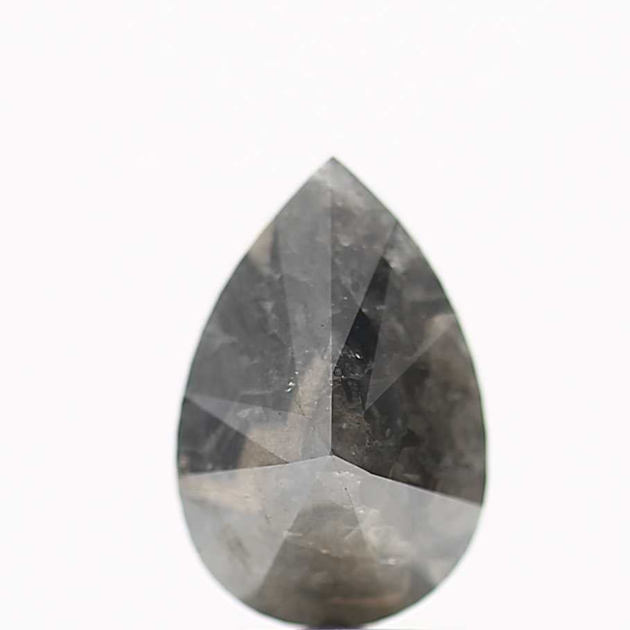 1.69 Carat Gray Natural Brilliant Pear Cut Diamond For Ring