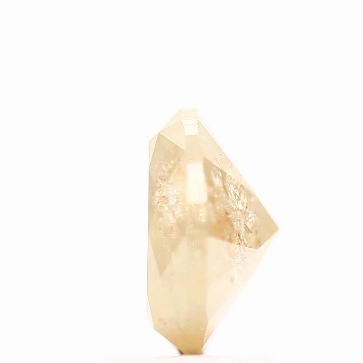 1.52 Carat Oval Cut Orange Salt and Pepper Diamond 8.05 MM