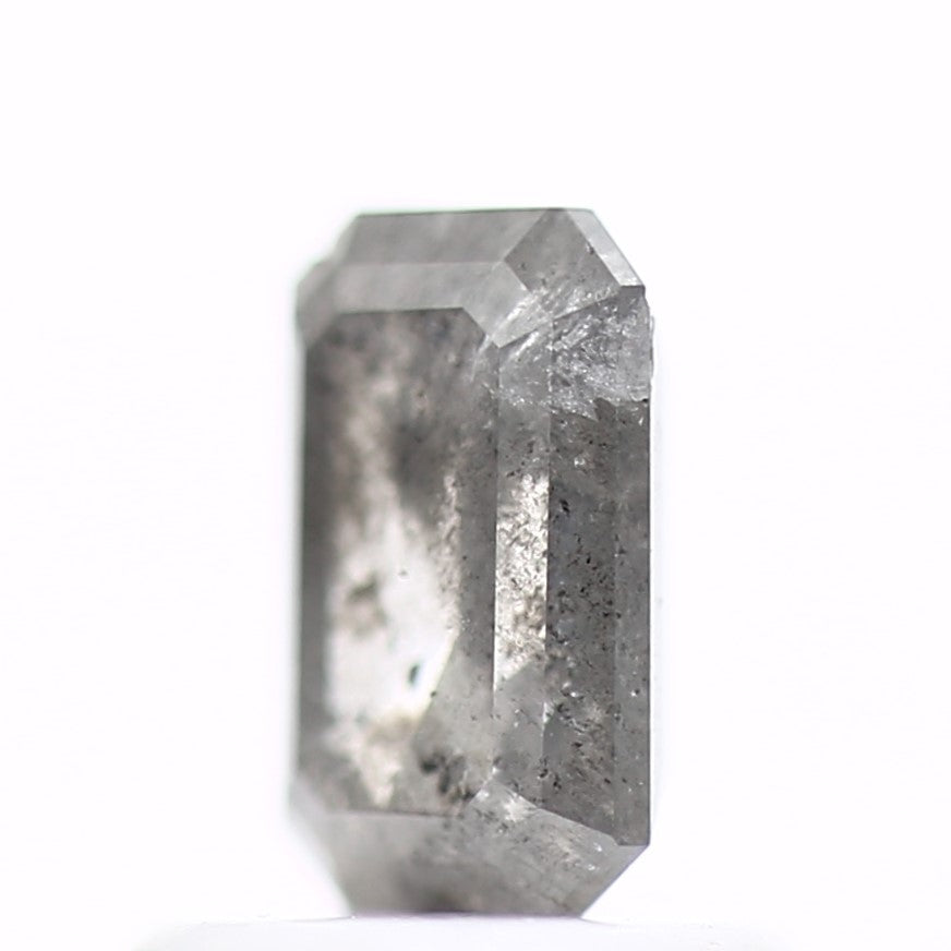 0.74 Carat 6.2 MM Natural Emerald Gray Loose Salt and Pepper Diamond - Blackdiamond