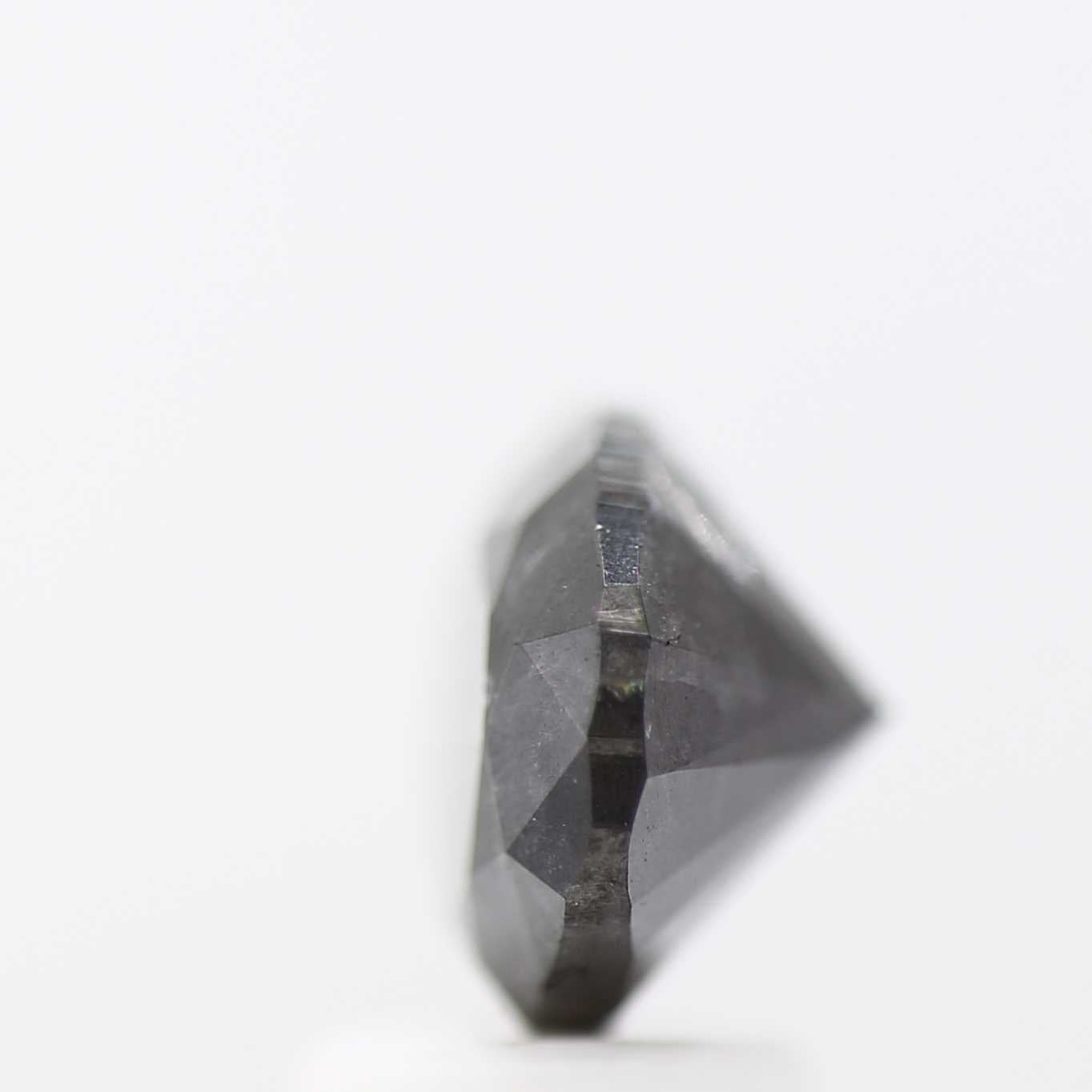 2.53 Carat Salt and Pepper Fancy Black Diamond Oval Shape 10 MM