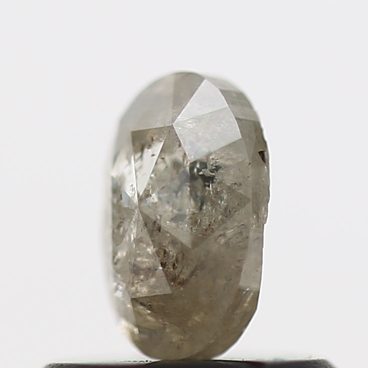 0.40 Carat Gray Oval Rose Cut Natural Diamond 5.58 MM