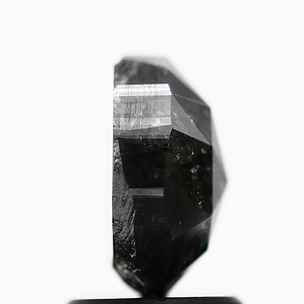 1.65 Carat Rose Oval Cut Salt and Pepper Diamond 7.86 MM