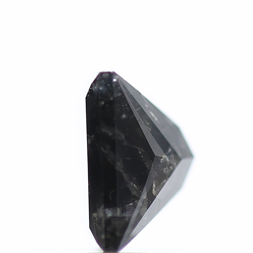 1.5 Ct Black Diamond Natural Princess Cut Loose Stone 6.47 MM