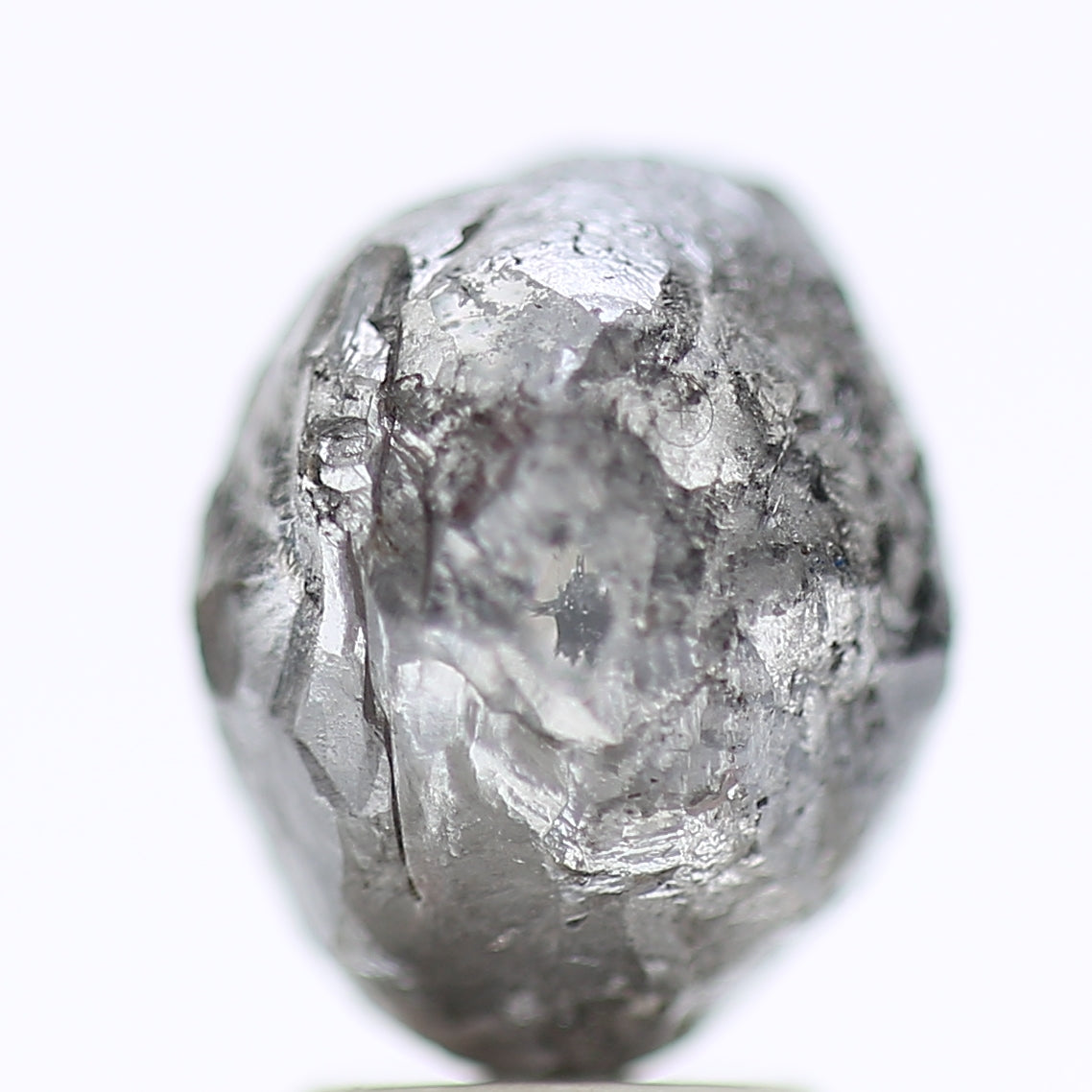 6.32 Carat Natural Fancy Gray Rough Diamond For Custom Raw Ring Design